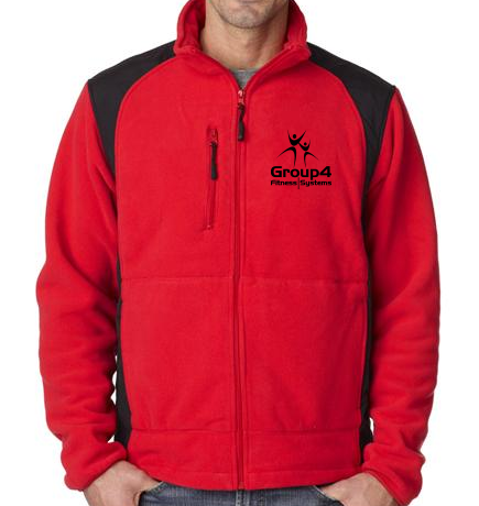 G4-8470 Red_Black Outdoor Excape Full-Zip Fleece
